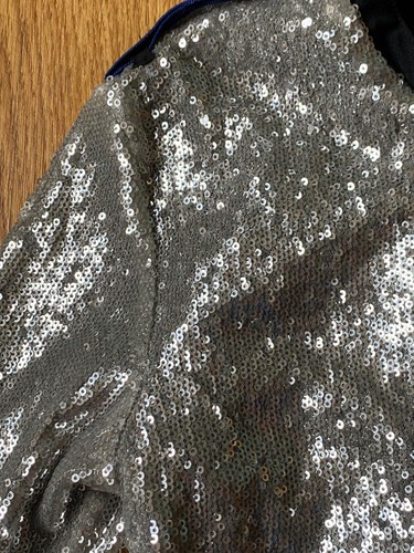 Chaqueta de lentejuelas plateadas para niñas ZADIG & VOLTAIRE talla 10-138 - Imagen 2 de 13