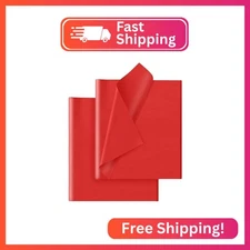 Hlonon Red Tissue Paper for Gift Bags - 30 Sheets of Red Wrapping Tissue Paper B