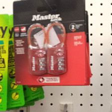 Master Lock TSA Accepted Luggage Combination Locks 2-Pack, Red