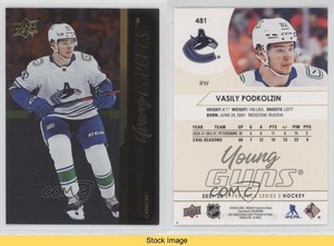 2021 Upper Deck Series 2 Young Guns Silver Foil Vasily Podkolzin #481 Rookie RC