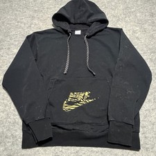 Nike Dri-FIT Standard Issue Hoodie Men's M Basketball  Blk Gold Kangaroo Pockets