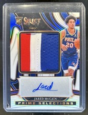 2024-25 Select Jared McCain Signatures RC Jersey White Prizm Auto #/49