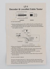 Digitrax LT-1X Decoder and LocoNet Cable Tester Instructions