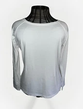 GAP FIT BREATHE Women's White Long Sleeve Athletic Shirt Sz L