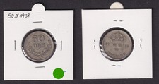 50 &Ouml;re Silber M&uuml;nze Schweden 1938 ss (171401)