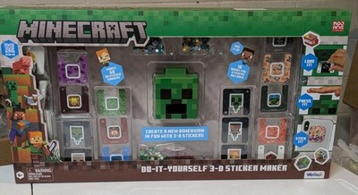 Minecraft Do-It-Yourself 3D Sticker Maker Kit Creeper Steve New/Sealed 