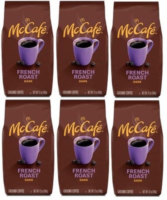 McCafe French Roast Dark Roast Ground Coffee 6 Bags - Old Stock
