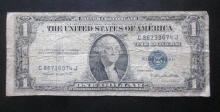 1935 G $1 SILVER CERTIFICATES ONE DOLLAR BANKNOTE US Old VG NOTE C 86738074 J