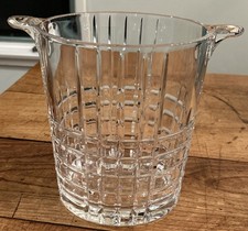 TIFFANY & Co. Crystal PLAID Champagne Ice Bucket 7.25&rdquo; Discontinued