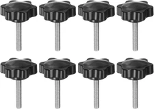 HARFINGTON 8Pcs Star Knobs M6 X 35Mm 304 Stainless Steel Threaded Stud 38Mm Plas
