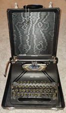 1940s Vintage Smith Corona Sterling Floating Key Portable Typewriter w/ Case Key thumbnail
