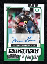 2021 Panini Contenders Draft Picks College Ticket Thomas Graham Jr Auto 0jd0