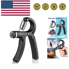 Grip Strength Trainer, Hand Grip Exerciser Strengthener with Adjustable Resis...