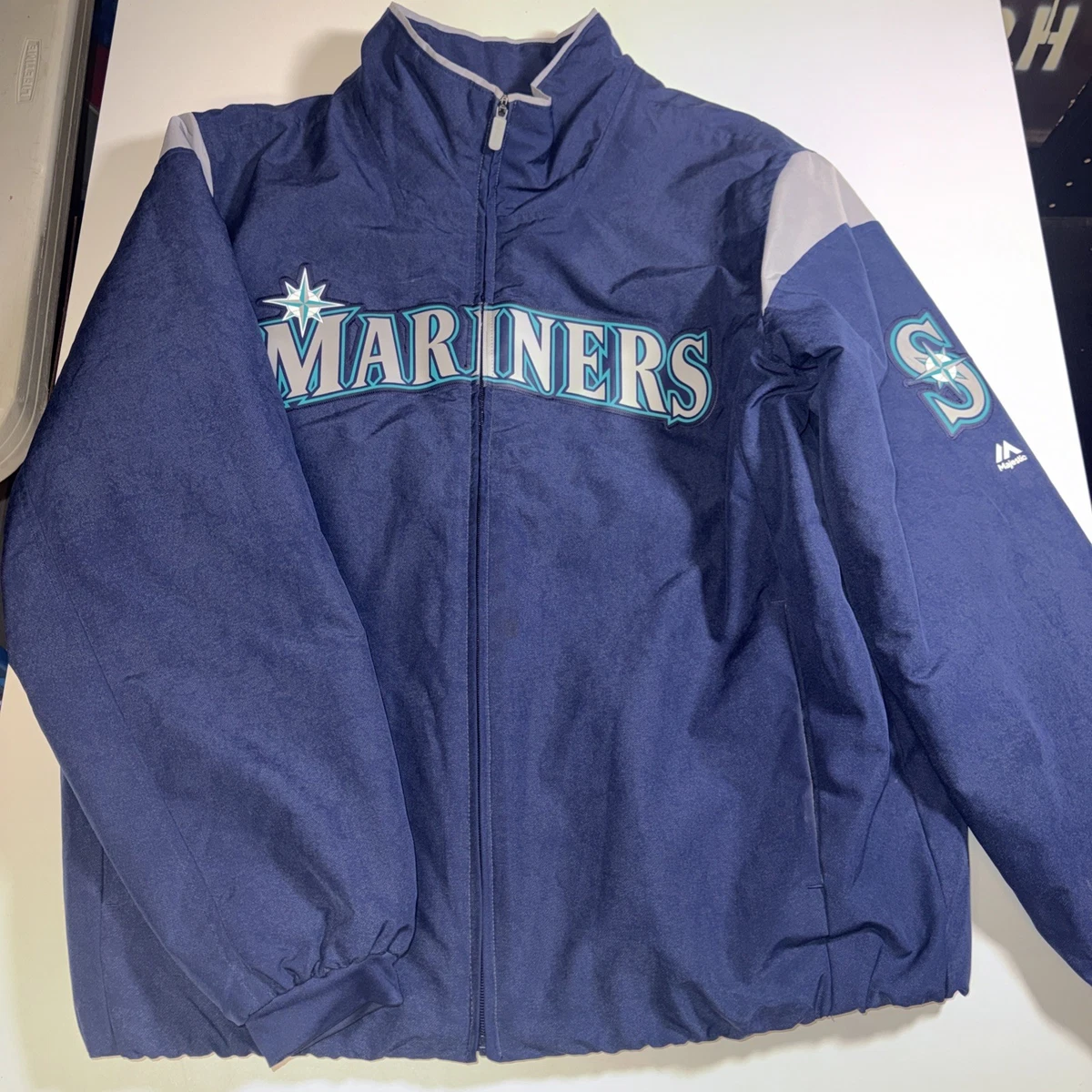 マジェスティック　マリナーズ　ナイロンジャケット　MLB フリース マジェスティック マリナーズ ナイロンジャケット MLB フリース 【公式