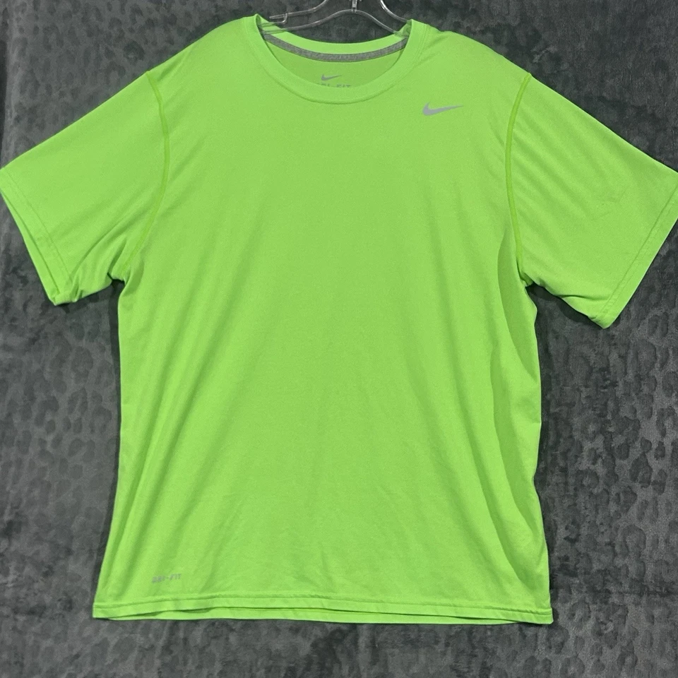 Camiseta Nike Dri-Fit Active cuello redondo manga corta verde neón talla XL Foto 2 de 4