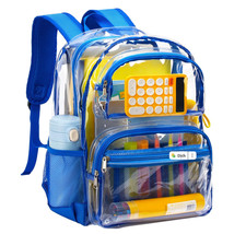 Clear Backpack for School - Heavy Duty See Through Bookbag for Girls Boys Lar...