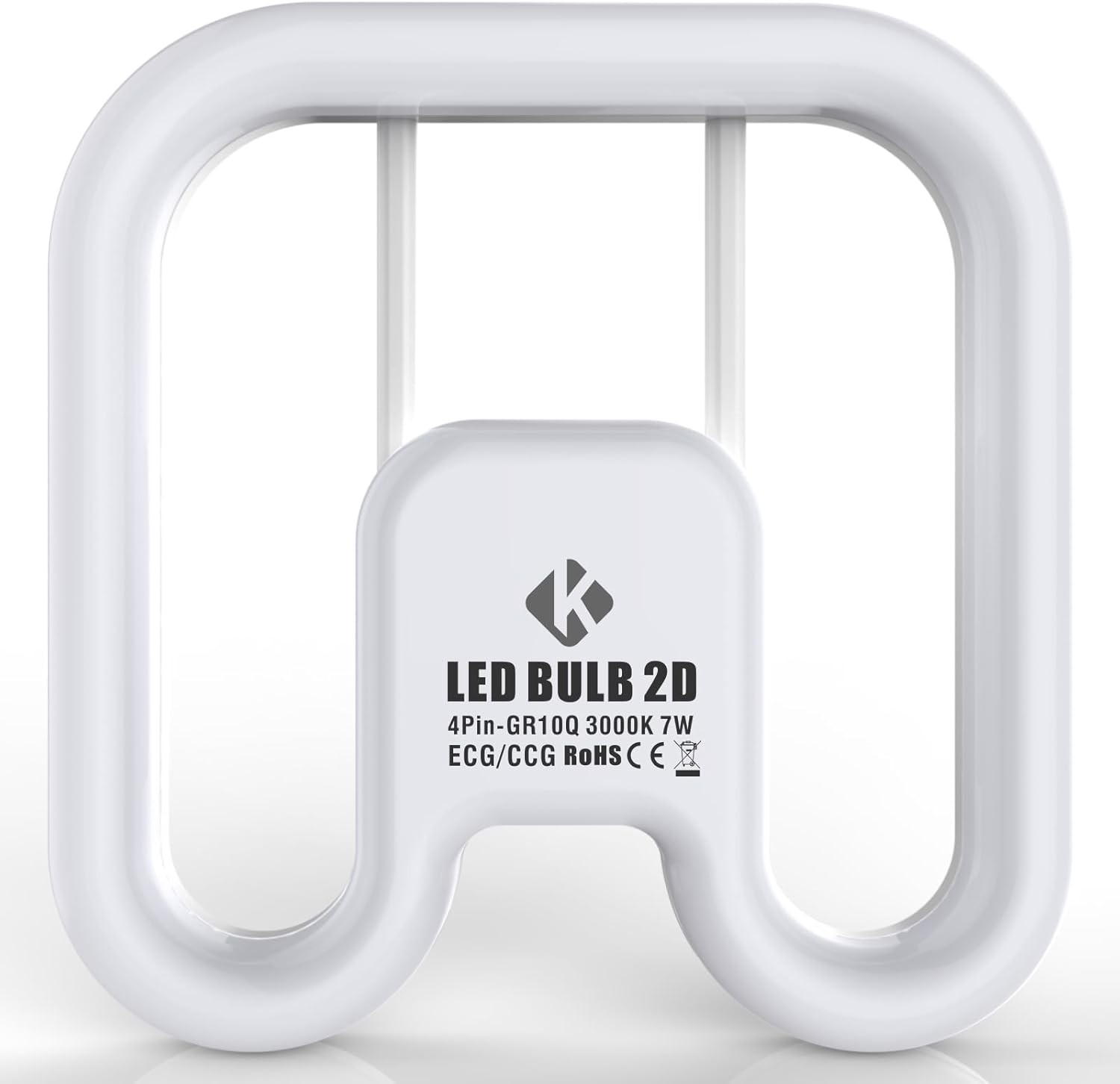 Plug & Play LED Bathroom Light Bulbs GR10q 4-Pin 950lm,7w Replacement 2D 3500k