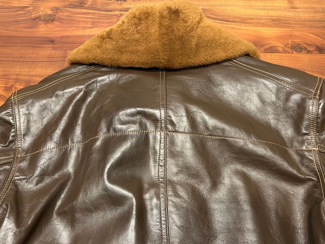 Buzz Ricksons B2 Flight Jacket Brown Horsehide Us… - image 9