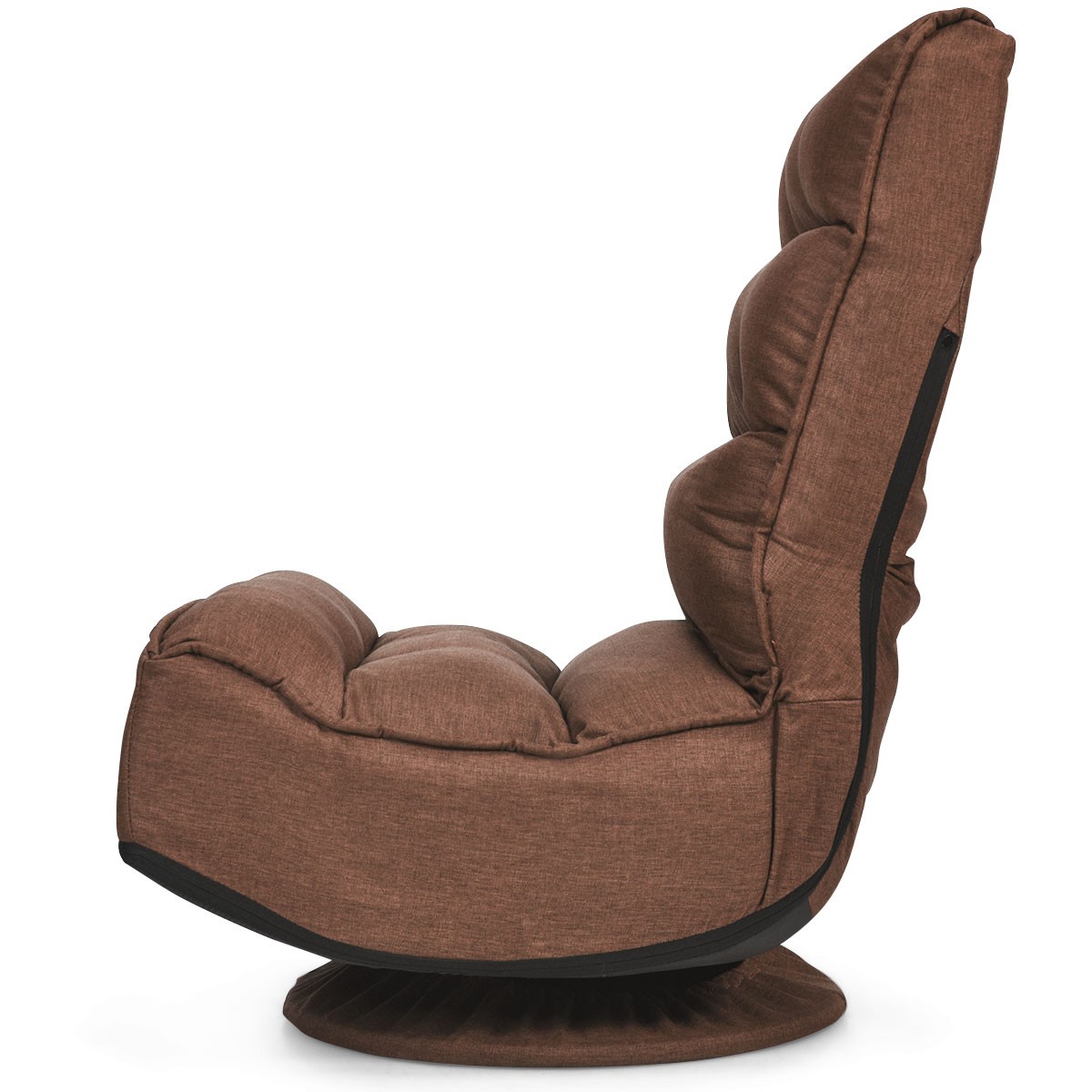 Giantex 360 Degree Swivel Floor Gaming Chair 6-Position Folding Lazy Sofa Coffee