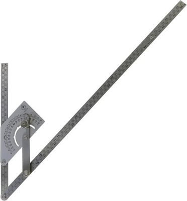 Angle Finder IV, Stainless Steel Protractor 0-180 degrees, Measures inside or ou