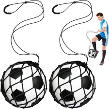 Football Kick Trainer with Return Net - Practice Gear for Size 3-5 Balls