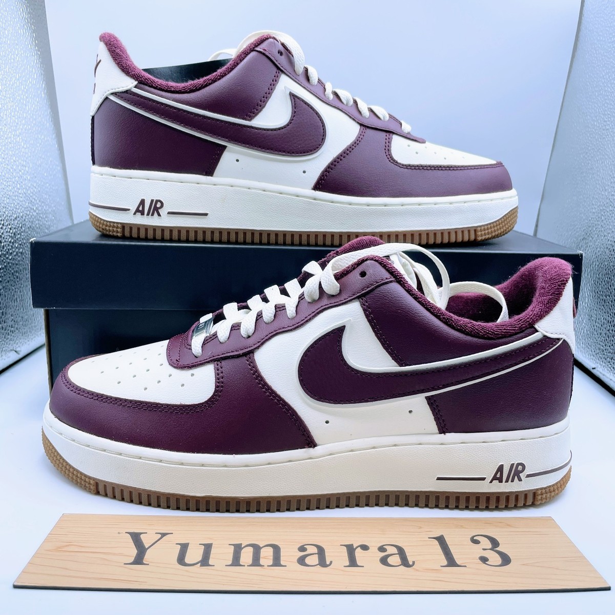 NIKE AIR FORCE 1 ホワイト バーガンディ Nike Air Force 1 College Pack Burgundy White DQ7659-102 Men's Size