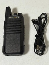 Retevis RT22 Walkie Talkie Two Way Radio W/ Belt Clip & Charging Cord Very Clean