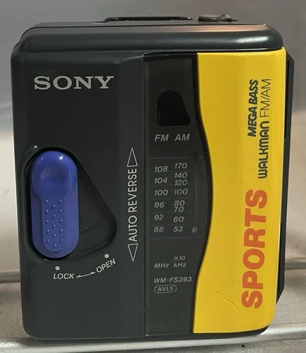 Vintage Sony Sports Walkman WM-FS395 Mega Bass Radio Cassette Player *For Parts*