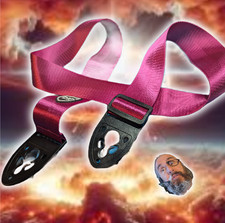 Vibrant Pink No-Slip Guitar Strap - Stand out - Represent - Don't loose or drop