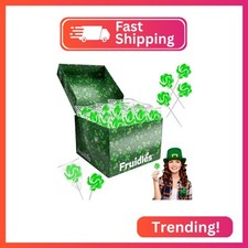 St. Patrick's Shamrock Swirl Lollipop Green and White, Party Bag Fillers, Indivi