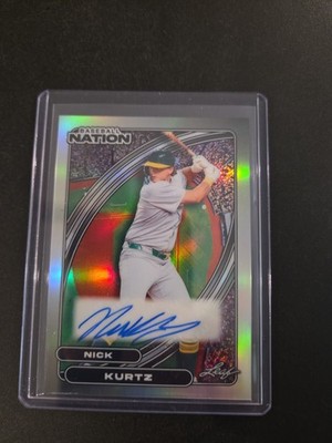 2026 Leaf Baseball Nation Nick Kurtz RC Auto #/25 AL ROY