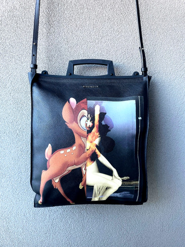 GIVENCHY DISNEY BAMBI & DISNEY SAFFIANO LEATHER TOTE. MADE IN ITALY.