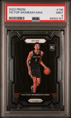2023-24 Panini Prizm - Victor Wembanyama #136 (RC) PSA 9 Spurs