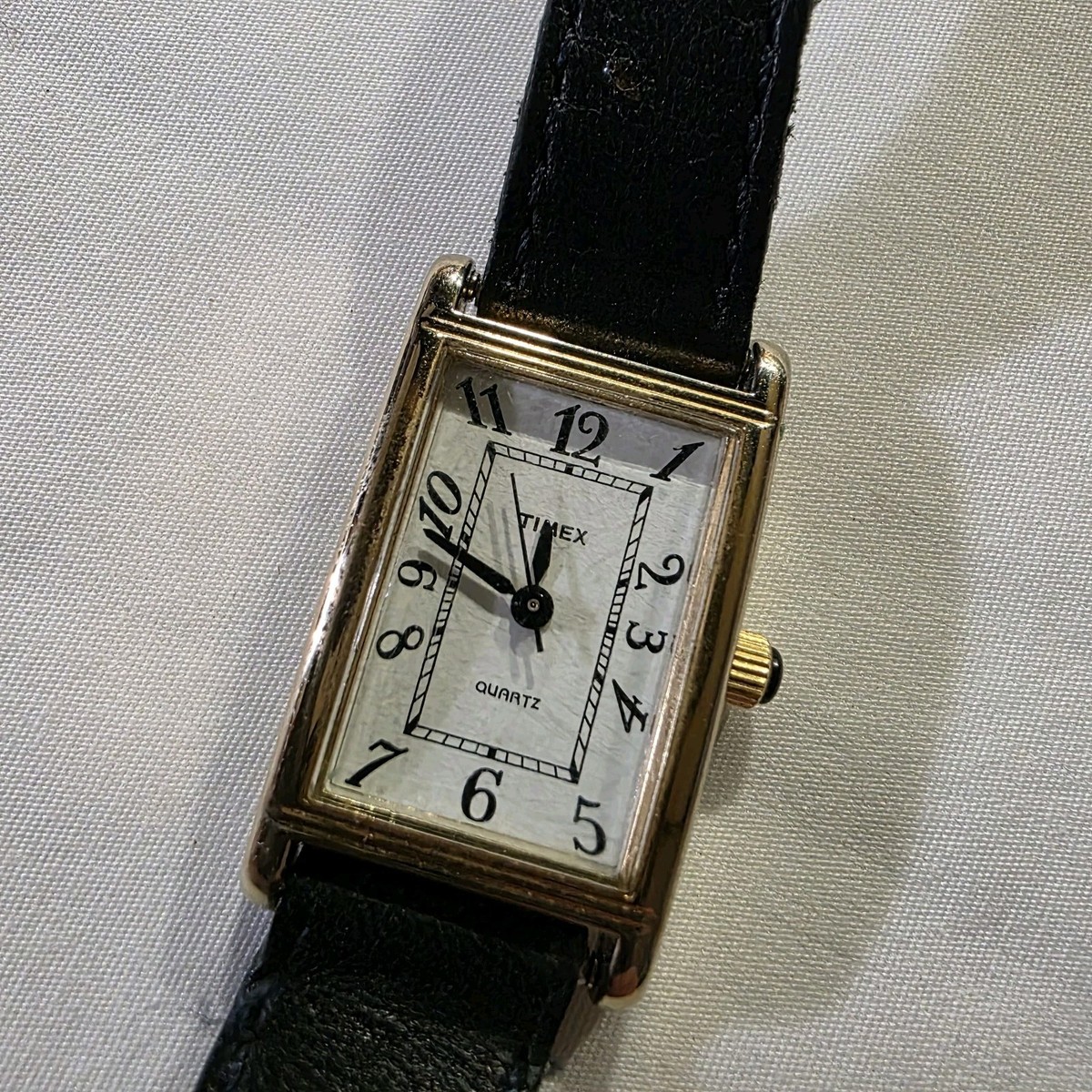 Vintage Timex Ladies Tank Watch Manual Wind Silver Tone Rectangular Case Timex Mechanical (Manual) Rectangle Wristwatches for sale - eBay main image 2
