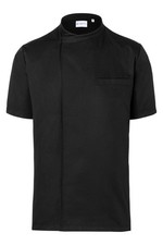 KARLOWSKY &Uuml;berwurf-Kochhemd BASIC Unisex Kurzarm Druckkn&ouml;pfe Schwarz