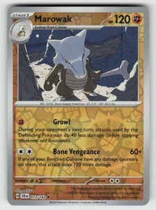 Marowak 073/142 Reverse Holo Stellar Crown Uncommon