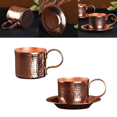 Reines Kupfer Becher für Kaltgetränke Trinken Geschenke Teebecher für Küche Bar Cafe