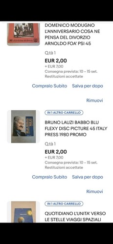 🎵 LOT 3 VINYLS WIE ABGEBILDET 🎵 LAUZI MODUGNO ZU DEN STERNEN