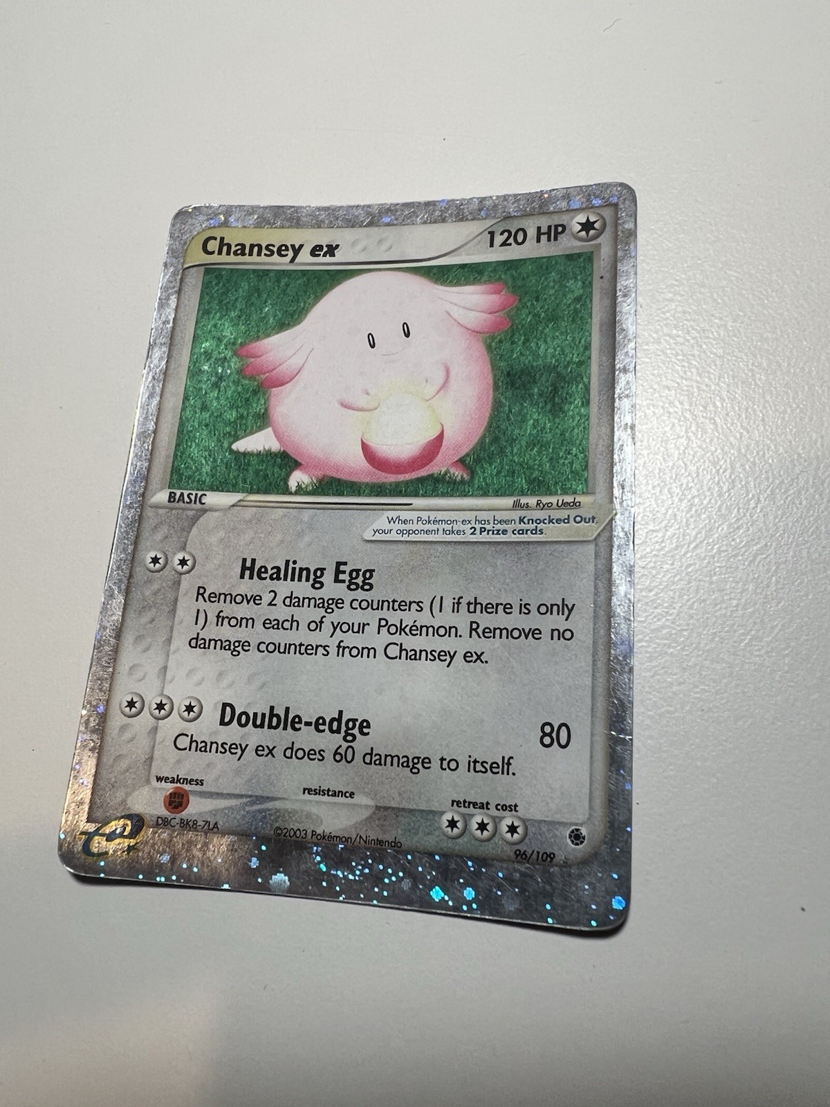 Pokémon TCG Ruby & Sapphire Chansey EX Holo Ultra Rare Card 96/109 2003 LP