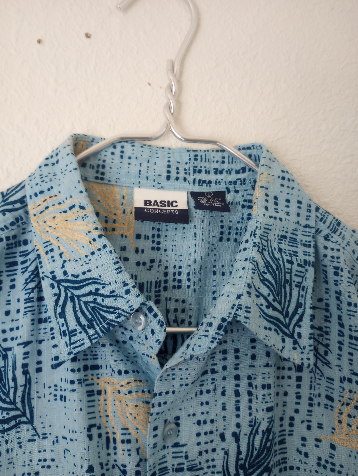 Basic Concepts Button Down Shirt | Size L | Blue … - image 2