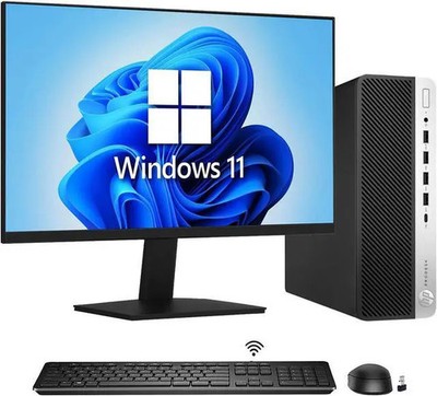 HP ProDesk 600 G5 SFF Desktop Business Combo 24-inch FHD Monitor Intel Core i5