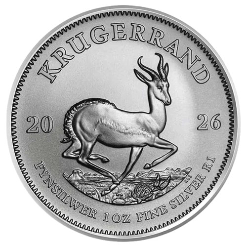 Silver 2026 South Africa .999 Krugerrand 1 oz 1 Rand cion