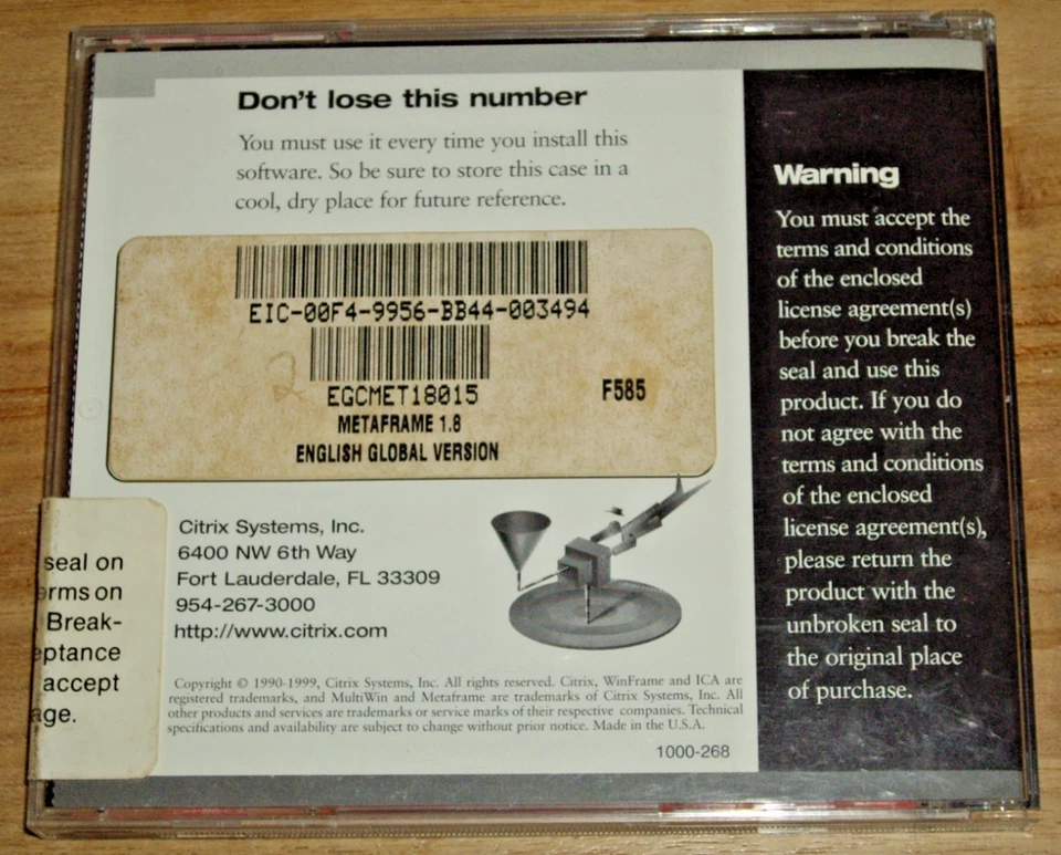 CITRIX META FRAME for WINDOWS SERVERS VERSION 1.8 - EXC - Image 3 of 3