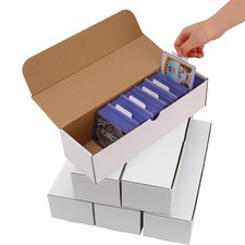 Top Loader Box 6-Pack 5400 Count Sports Card Organizer with 20 Dividers