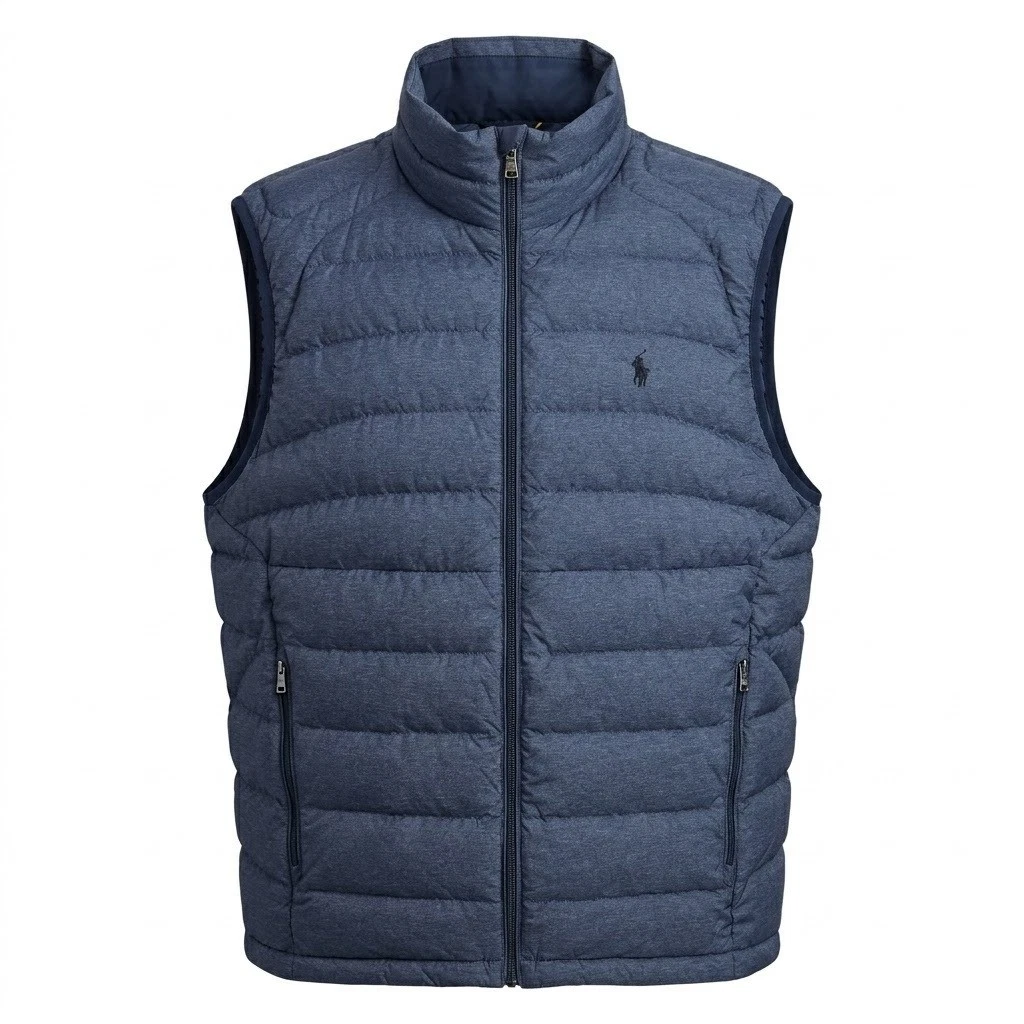 Polo Ralph Lauren Performance Mens 750 Fill Down Puffer Vest Blue XXL 2XL