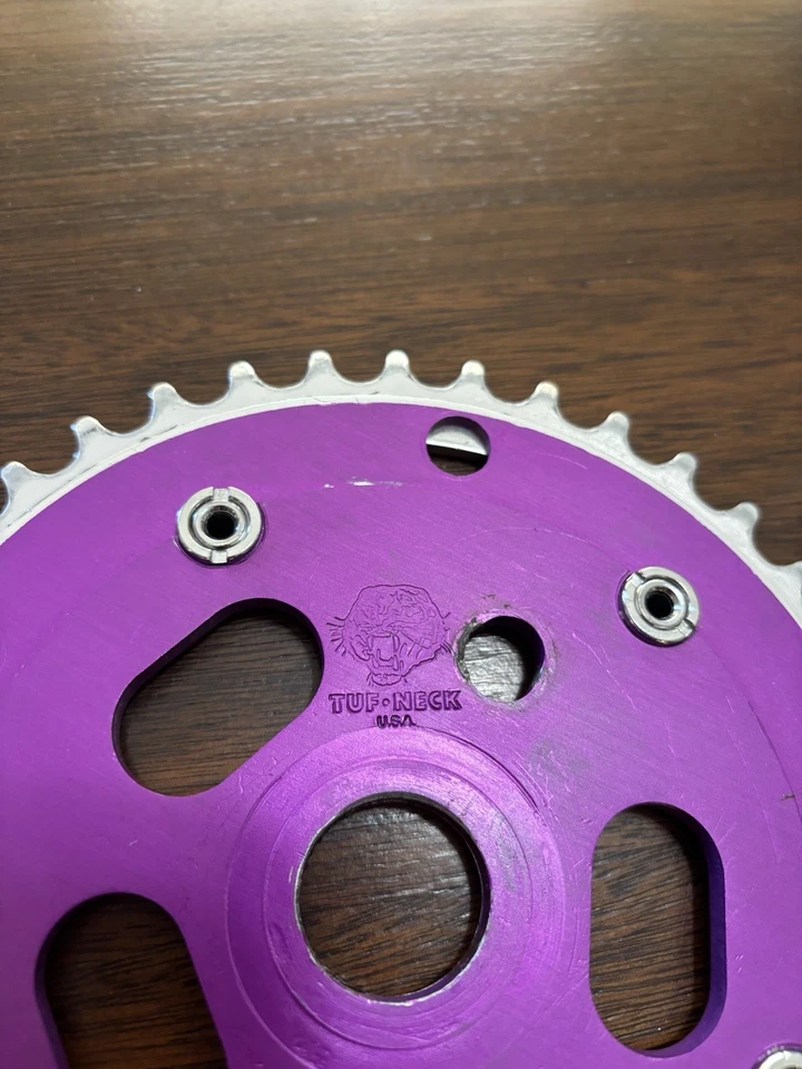 Plato Powerdisc Púrpura Ano Años 80 90 Tuf Neck Con 40t Sugino para BMX  Foto 2 de 4