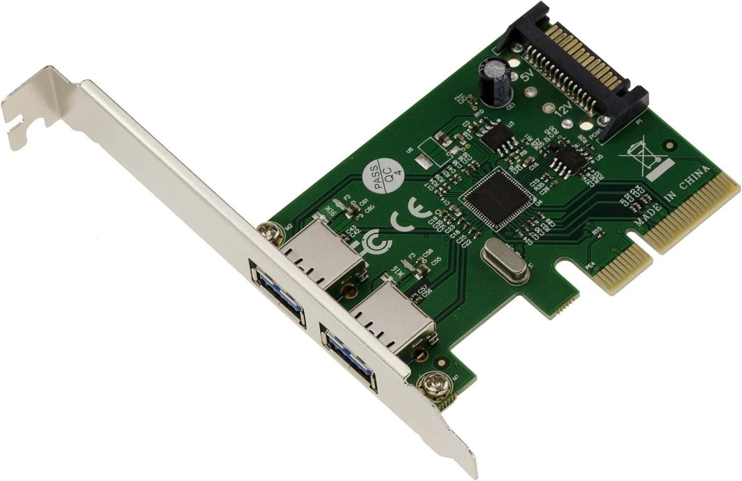 Carte contrôleur PCIe USB 3.1 double port externe haut débit KALEAINFORMATIQUE