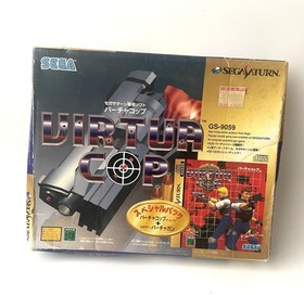 Sega Saturn Virtua Cop Game + Virtua Gun Controller Set GS-9059 with Box