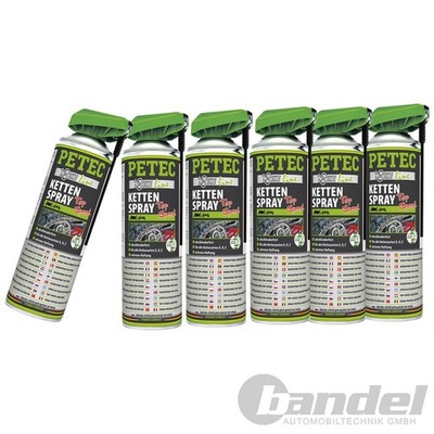 6x 500ml PETEC TOP-SPEED  KETTENSPRAY SPRÜHFETT KETTENSPRAY für MOTORRADKETTEN