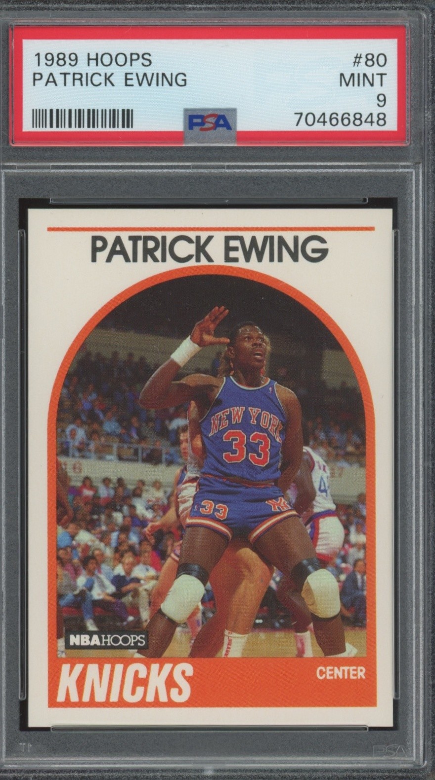 1989-90 Hoops #80 Patrick Ewing PSA 9 HOF